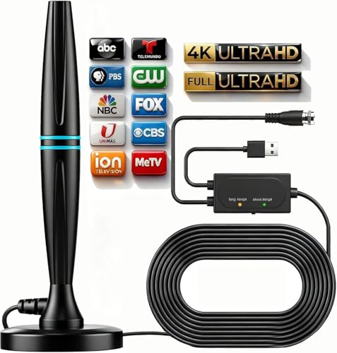 TV Antenna for Smart TV Indoor,TV Antenna for Local Channels,Support 4K 1080p with Signal Booster...