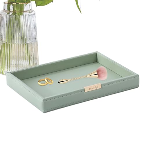 Bandeja de Valet para Hombres, Bandeja de Cuero | Bandeja Elegante de la mesita de Noche - Organizador de tocador Multifuncional, Accesorios de Mesa de café para el hogar, Estudio