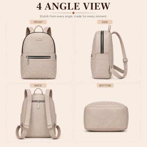 Image of VRITRAZ PU Leather Ladies Leather Shoulder Fitting Backpacks Designer Backpack Shoulder Bag, Handbag For Women, Girls Elegant Backpack Purse