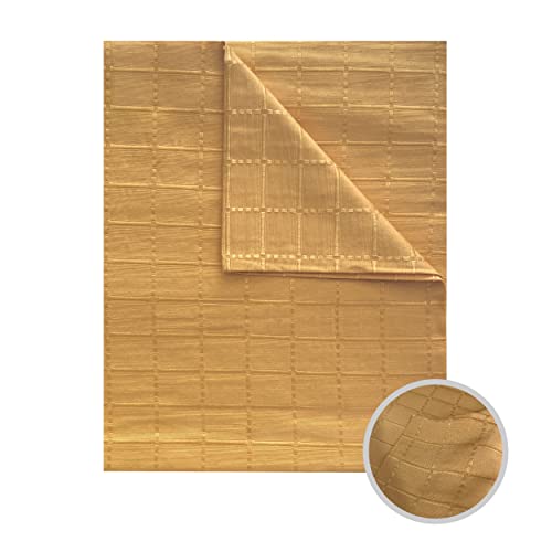 GFD - Colcha Multiusos Clásica para Sofá y Cama Algodón Poliéster, Manta Foulard Cómoda y Suave, Plaid para Cama Colores Vivos, Cubrecama, Cubre sofá Grupo Fomento Directo (Amarillo, 240 x 270) Cover