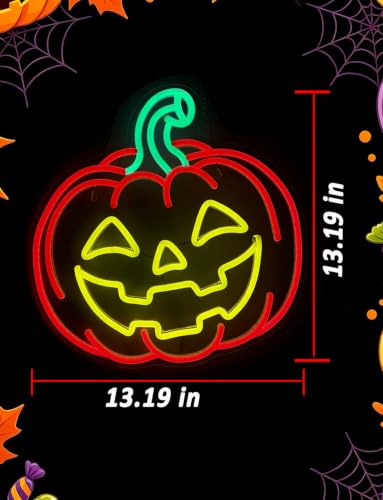 Halloween Pumpkin Neon Sign, LED Neon Light Sign for Wall Decor - Image 2
