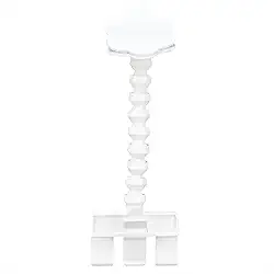 Dispensador de câmera para cães com bastão de selfie flexível de PVC para animais de estimação e clipe em forma de flor para telefones celulares e tablets, acessório de fotografia divertido branco