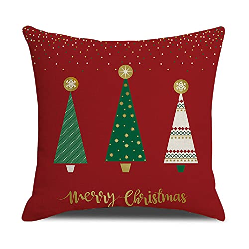 Coussin en lin de Noël premium : ensemble de 2 taies d'oreiller chic - 3