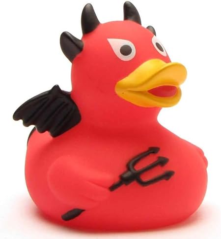 Devil Rubber Duck with Black Wings : Amazon.co.uk: Toys & Games