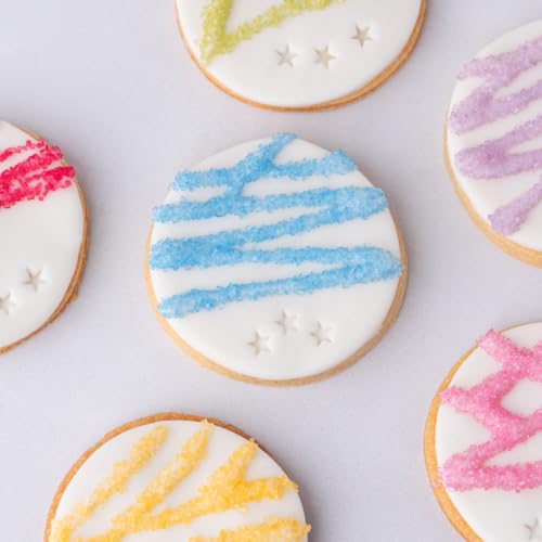 Image of Sweets Indeed Dye Free Rainbow Decorating Sugar 6 Cell Jar - No Artificial Dyes Colored Sugar Crystals for Baking & Decorating Cupcakes, Cookies, Cakes & Desserts - 2.75 ounces