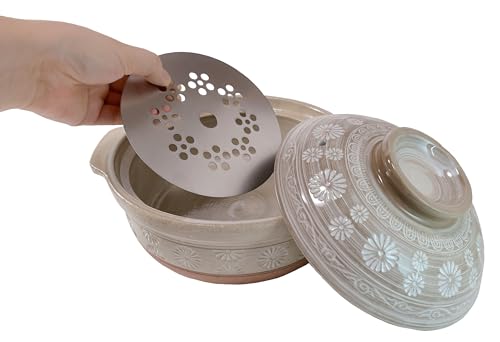 萬古焼 IH用セラミックコーティング都 土鍋 内山製陶所 三島 7号 3枚目