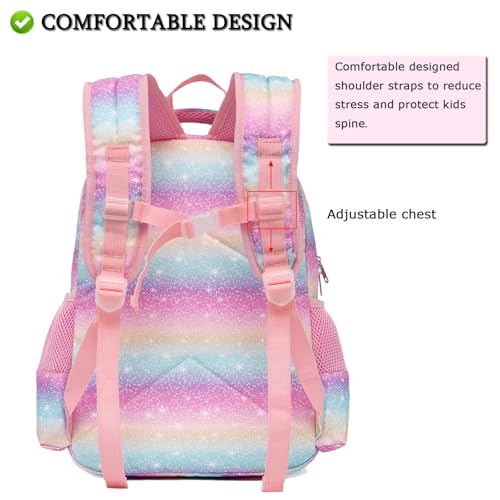Octsky Unicorn Backpack with Lunchbox