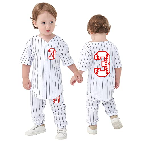 Image of Yuji Itadori Toddler Kids 2nd 3rd 4th Baseball Birthday Pants Set Boy Girl 2 Pieces Baseball Jersey Outfit