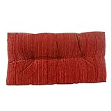 Klear Vu Chenille Fabric Tufted Gripper Non Slip Overstuffed Bench Pad Cushion, 27', 1 Count (Pack of 1), Red