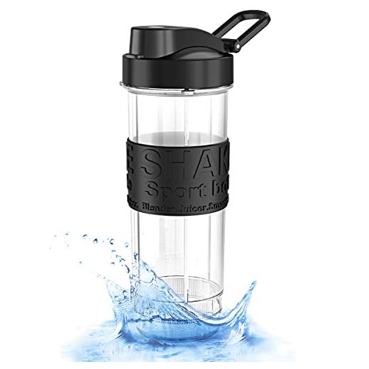 ROVLAK Botella Batidora Smoothie 570ml Botella Agua Deporte Reutilizable Water Bottle Gimnasio Botella BPA Free Tritan Botella Portable Blender Bottle para Gym Viaje Soporte Camping Bicicleta