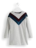 Amazon-Marke: RED WAGON Mädchen Kleid Sweater Velvet Detail, Grau (Grey), 104, Label:4 Years