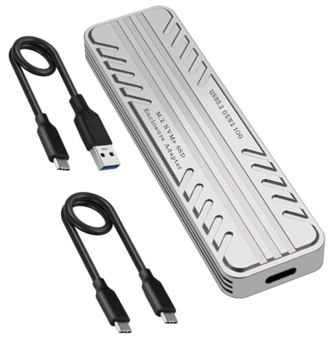 Carcasa externa para SSD M.2 NVMe aluminio plata miniatura 1
