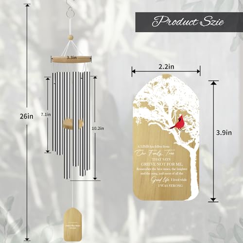 Image of ASTARIN Personalized Wind Chimes Outdoor Large Deep Tone,Large Customized WindChimes for Outside Tuned Relaxing Soothing Low Bass,Memorial Wind Chimes Sympathy