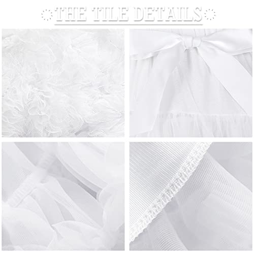 Women's Petticoat Skirt Adult Puffy Tutu Skirt Layered Ballet Tulle Pettiskirts Dress Costume Underskirt White #TOP7