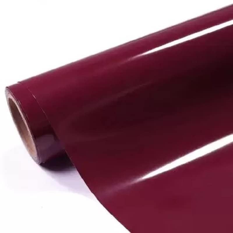 Image of HOME13 Self Adheisve Wallpaper Maroon Glossy Waterprof Decorative PVC Wallpaper for Cabinet Kitchen Countertop (24x50 inch, Maroon Glossy)