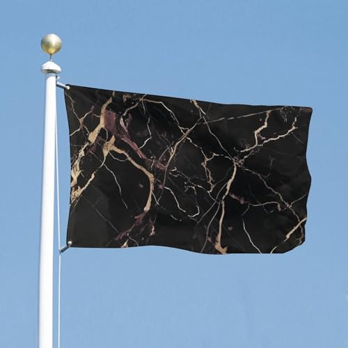 Bannière décorative pour cour en marbre noir double face - 3