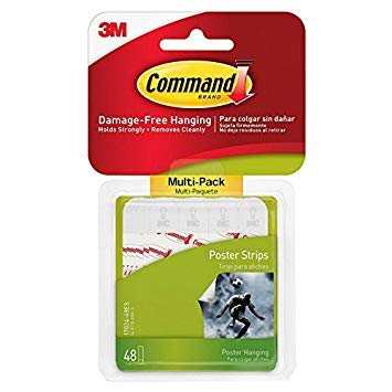 Command Poster Hanging Strips, Small 48 ea (Pack of 4)