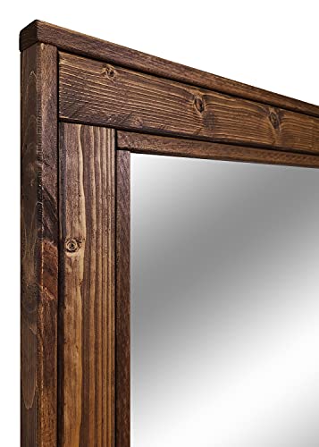 Herringbone Large Mirror - Available In 5 Sizes & 20 Colors: Shown In Special Walnut, Available In 20 Colors - Reclaimed Wooden Framed Mirror, Large Rectangle Wall Mirror - Rustic Modern Home #TOP3