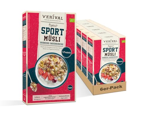 Verival Protein Müsli Erdbeere-Sauerkirsche | 6x300g