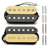 SAPHUE Alnico 5 Electric Guitar Pickup Humbucker Double Coil Pickup Alnico V Guitar parts Ivory/Black