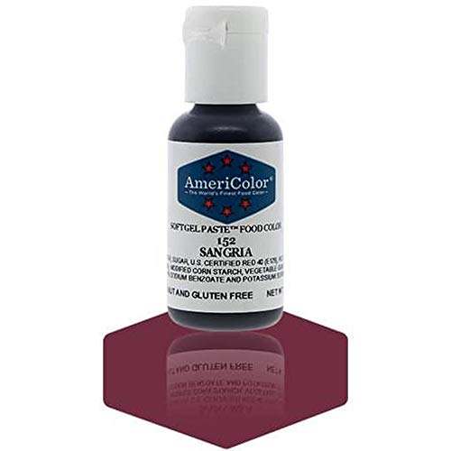 AmeriColor, Sangria, 0.75 Ounce Bottle, Soft Gel Paste Food Color