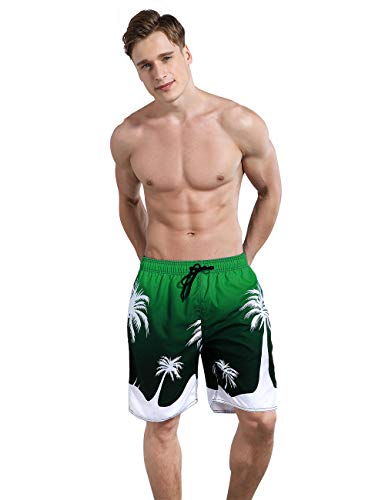 Bañador para hombre Milankerr verde elástico talla L de 97 cm a 102 cm 4