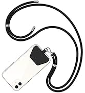 4 pz Linguetta per Cordino Telefono, Linguetta per Cordino del Telefono Universale Metallo Toppe per Cordino Cellulare Cuscinetto per iPhone e la Maggior Parte Degli Smartphone (Argento, Nero