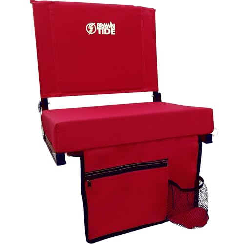 Fauteuil Stade Large BRAWNTIDE – Rouge – Pliable – Lot De 1