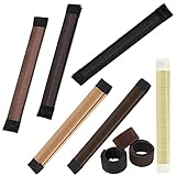 Opción multiple: ofrecemos moños en 6 colores (blanco, negro, marrón, marrón claro, champán, café), 1 pieza para cada color, para adaptarse a personas con diferentes colores de cabello. Se pueden enrollar en forma redonda para transportarlos fácilmente en una bolsa.