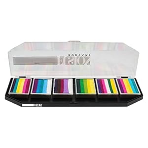 Fusion Body Art Pro Quality Professional Face Painting Palette – Leanne’s Pretty Rainbow | Hypoallergenic Safe & Non-Toxic – Perfect for Full Face Designs and Cheek Art | US FDA and EU compliant