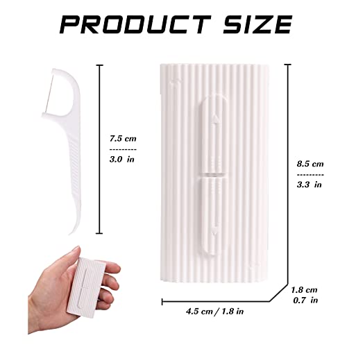 White-Dental-Floss-Portable-Case-Storage-10-Picks-Adult-Floss-in-Box-The-Best-Tool-for-Cleaning-Teeth-and-Oral-Care-Portable-Travel-Floss-is-Perfect-for-DinnersDatingTravelHotelsWhite