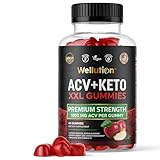 WELLUTION Apple Cider Vinegar Gummies - 1000mg ACV, Vitamin B12, Folate & Antioxidants for Energy, Digestion, Weight Management & Overall Health - 60 Vegan Gummies