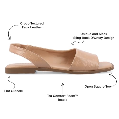 Image of Journee Collection Women's Brinsley Slingback Flat Sandals