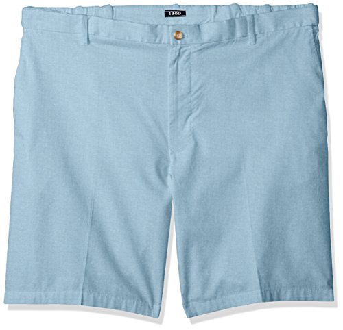 IZOD Men's Big and Tall Flat Front Solid Oxford Short