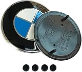 2pcs Replacement for Hood/Trunk Emblem 82+74mm with 4 Grommets Fit X3 X5 X6 3 4 5 6 7 8 Series 325i...