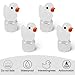 xbrtaia 4 Pack Cute Duck tire Valve caps, Glow in The Dark Tire Valve Caps, Interesting and Practical Tire Decoration, Can be Used for Cars, Motorcycles, Trucks, and Bicycles.(White)