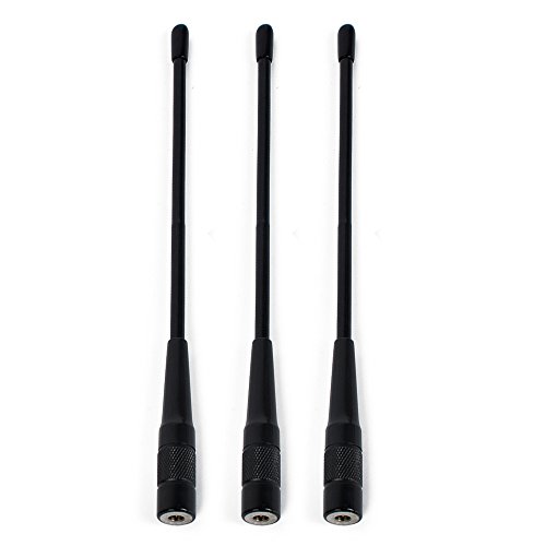 HYS 701N SMA-Male Dual Band VHF UHF 144MHz 430MHz Antenna for YAESU VX-1R VX-2R VX-3R TYT TH-UV8R UVF10 UV6R Walkie Talkie(3PCS)