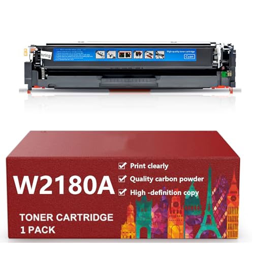 Cartuchos de tóner W2180A (sin Chip) de Repuesto compatibles con tóner HP 218A y 218X para impresoras multifunción Color Laser Jet Pro 3301fdw, 3201dw y 3301sdw,C-Without Chip