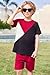 Arshiner Toddeler Boy Outfits Kids Clothes Boys Two Piece Outfit Boys' Fashion Colorblock Tee Short Sets Wine Red 2-3 Years