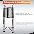 Telescoping Ladder, 16.5 FT Extension Ladder w/Hooks, Heavy Duty 330lbs Max Capacity, Collapsible Telescopic Ladder for Rv, Roof, Outdoor