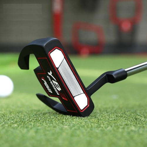 Ox Horn Style Mallet Putter, 3 Degree Loft Right Hand Golf Club z linią celującą, gumowy uchwyt ze stopu dla dorosłych Mężczyźni Kobiety Wysoka przebaczenie Praktyka