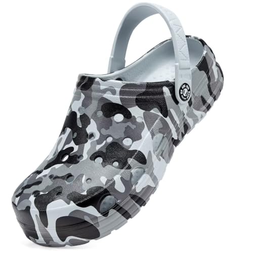 Image of Kids Boys&Girls Black Camouflage Clogs Children's Beach Shoes Classic Marbled Tie Dye Clog Little Kid