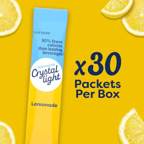 Image of Crystal Light Drink Mix - Lemonade Special, 4 Count (Variety Pack) | Lemonade & Raspberry Lemonade (2 Count Ea.) , On The Go Variety Pack