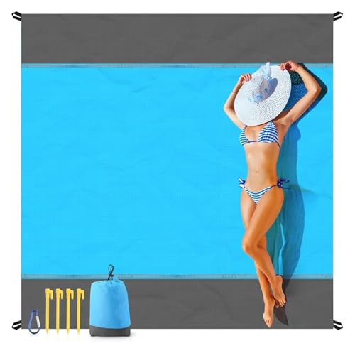 Couverture de plage surdimensionnée avec tapis portable étanche de camping