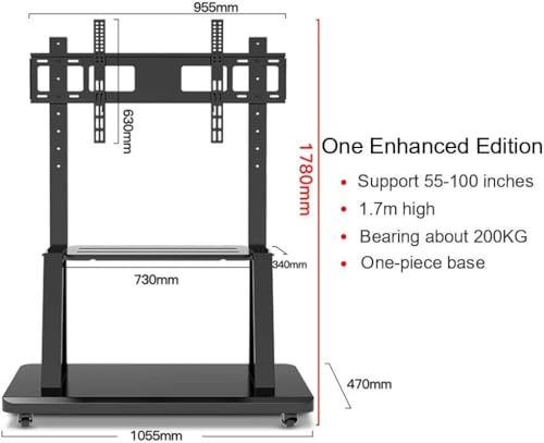 Soporte móvil para TV con ruedas y altura ajustable miniatura 2