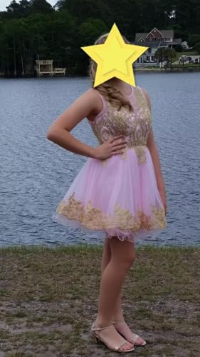 Lace Applique Homecoming Dresses for Teens 2025 Short Prom Dress A Line Tulle Cocktail Party Dresses4