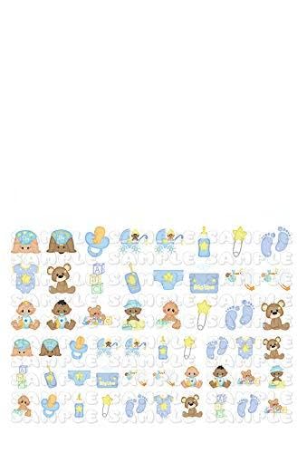 Blue Baby Shower Boy Nail Art Decals