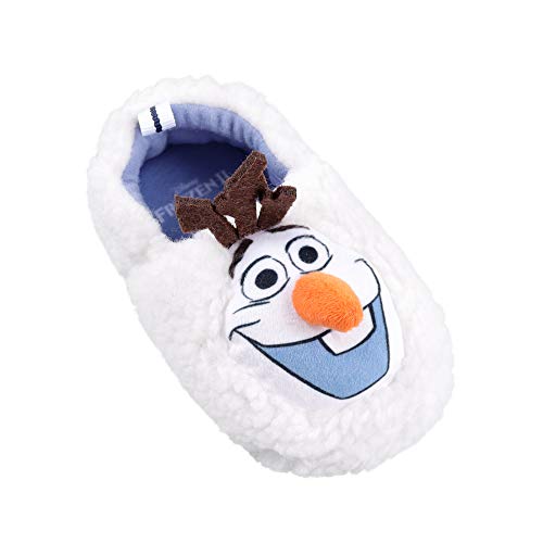 Amazon Essentials Kids' Disney Olaf Slipper, White, 9/10 Medium US Toddler