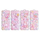 3D Sticker Für Handyhülle,4 Blatt Tier Aufkleber Niedliche Dekorationen - Notizbuch Abziehbilder - Für Handyhülle Scrapbooking Laptop Basteln Kinder Mädchen Erwachsene Partygeschenke Klassenpreise