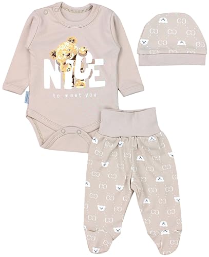 TupTam Baby Mädchen Jungen Bekleidungsset Langarmbody Hose Mütze mit...